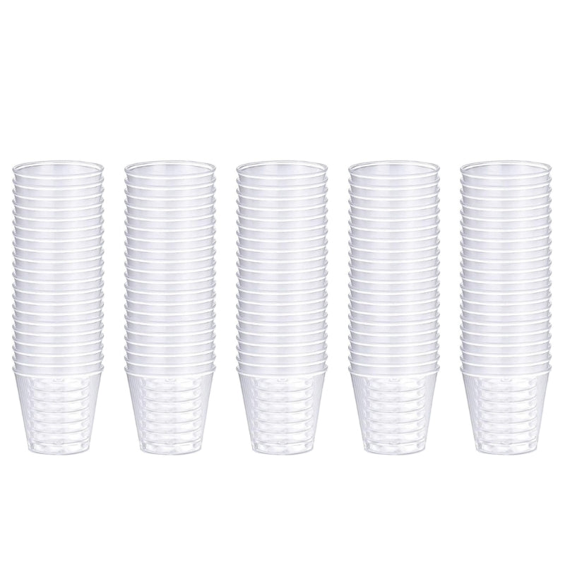100 Pcs Reusable Plastic Shot Glasses