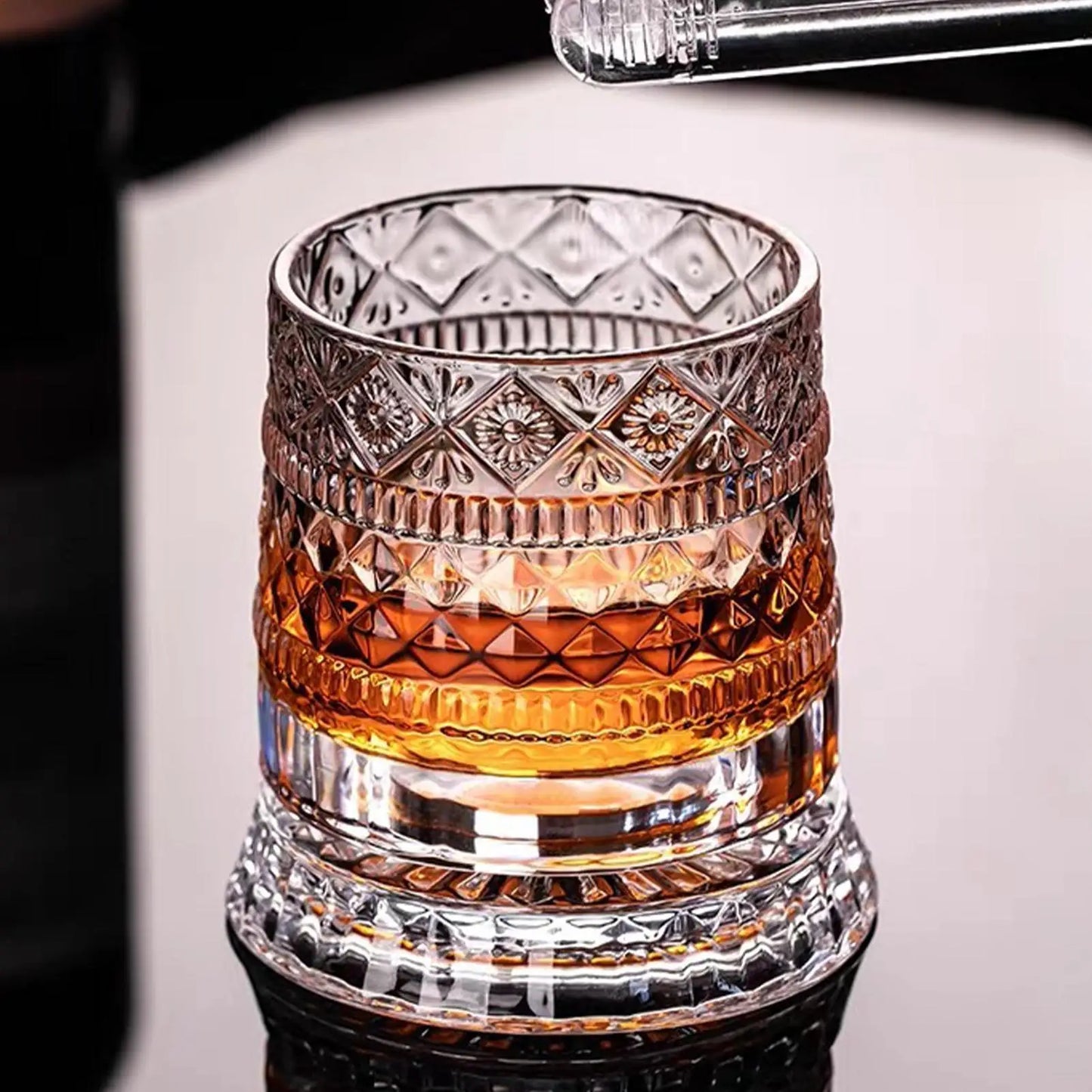 Rotating Whiskey Glass