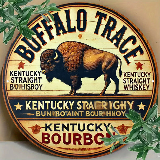 Vintage Buffalo Trace Metal Sign