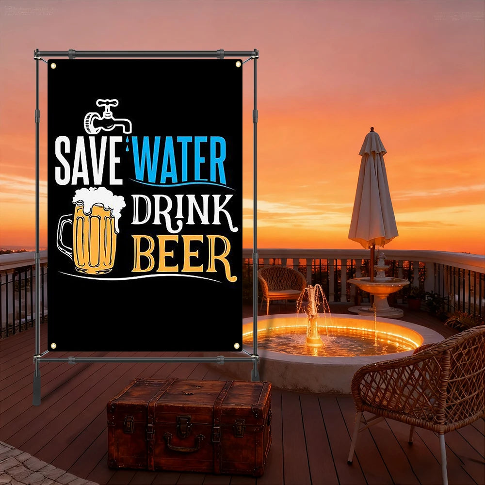 Save Water Drink Beer Flag