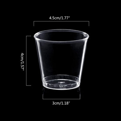 100 Pcs Reusable Plastic Shot Glasses