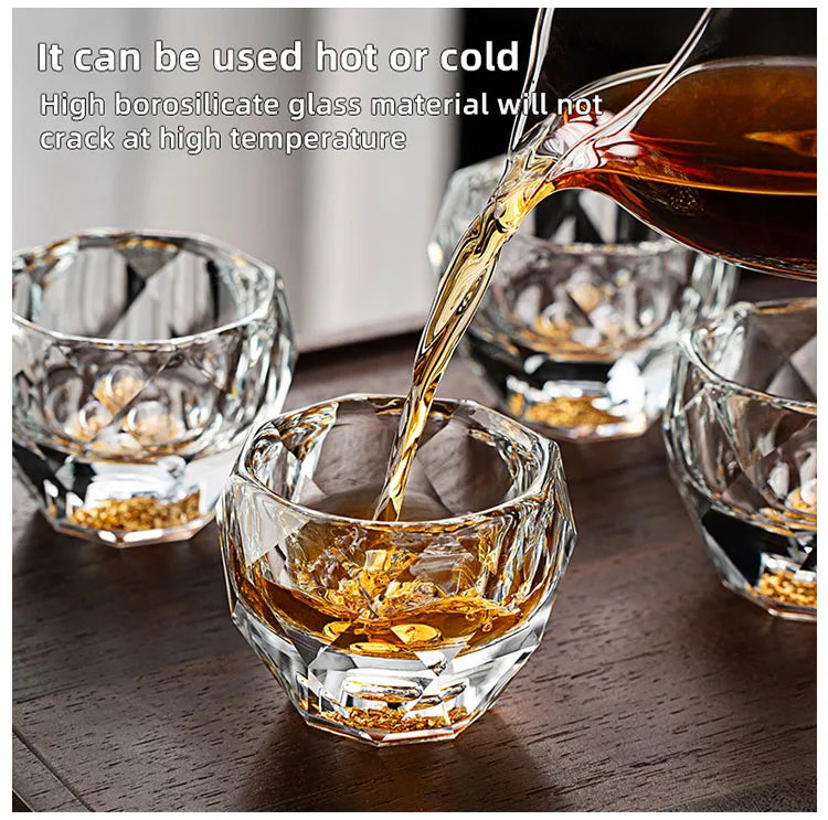 Shot Glasses Diamond Crystal Glass