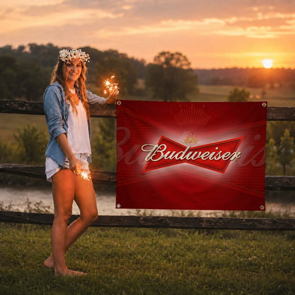 B-budweiserS Beer flag