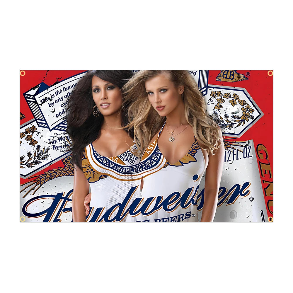 B-Budweisers Bud Racing Car Flag