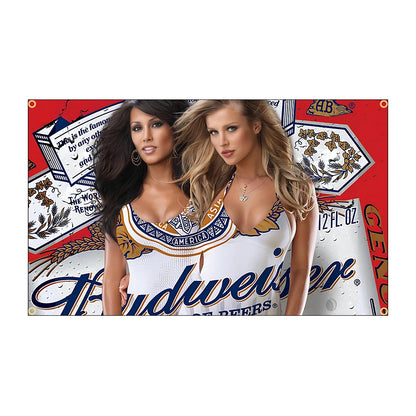 B-Budweisers Bud Racing Car Flag