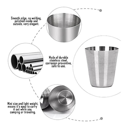 15 Pcs Stainless Steel Shot Glasses