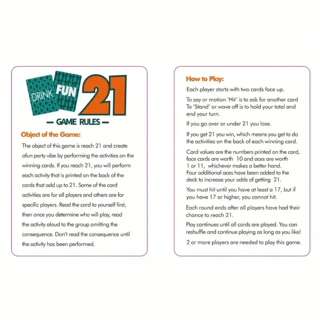 Drink Fun Card Game