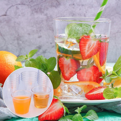 100 Pcs Reusable Plastic Shot Glasses