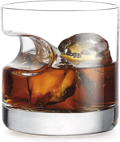 Whiskey Glass With Indented Cigar Rest