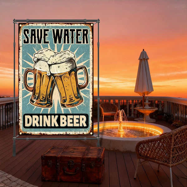 Save Water Drink Beer Flag