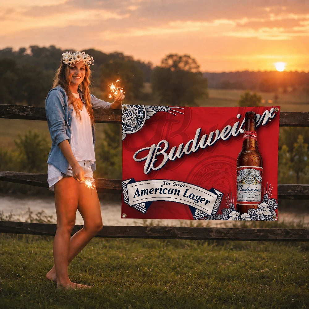 B-budweiserS Beer flag