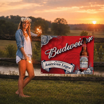 B-budweiserS Beer flag