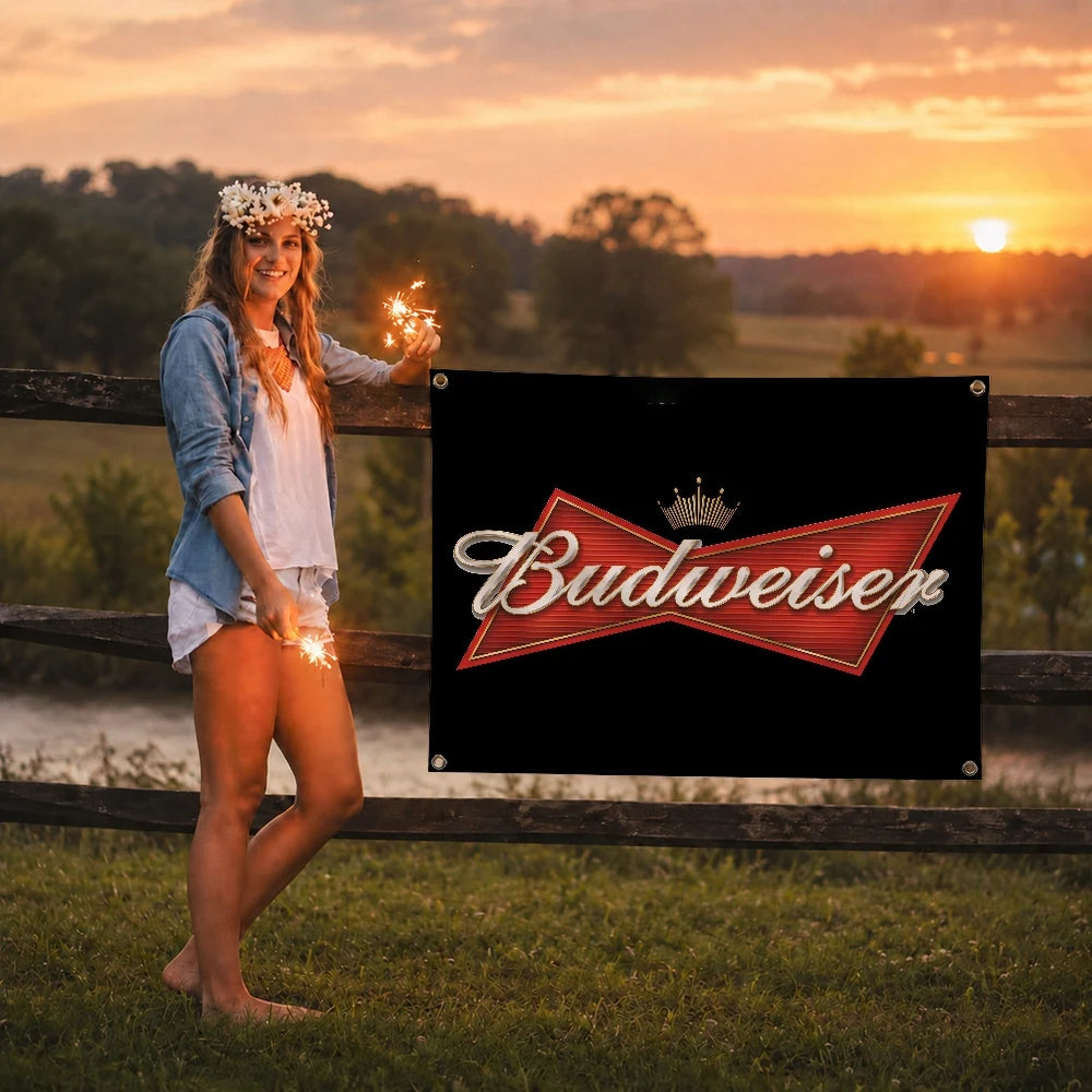 B-budweiserS Beer flag