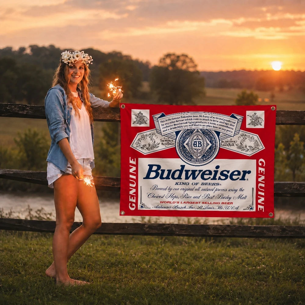 B-budweiserS Beer flag