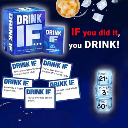 Drink IF... Hilarious Adult Drinking Game Card
