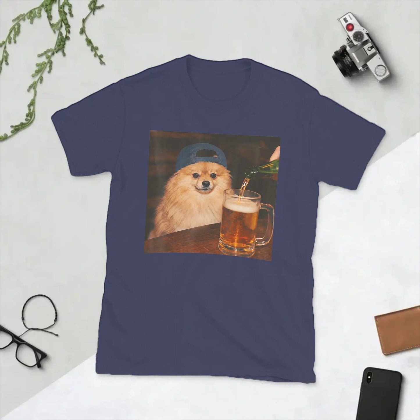Pomeranian Drinking Beer T-Shirt