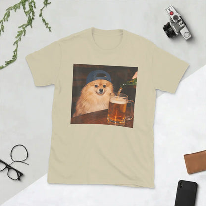 Pomeranian Drinking Beer T-Shirt
