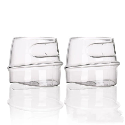 Whiskey Glass With Indented Cigar Rest