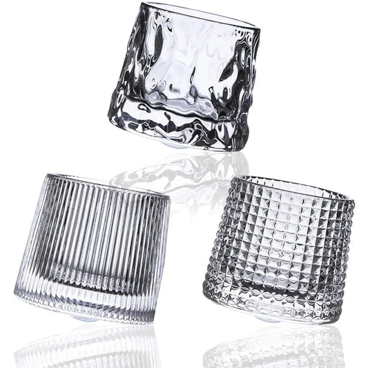 Crystal Rotating Whiskey Glasses