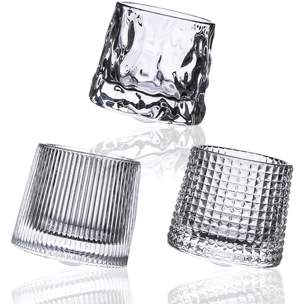 Crystal Rotating Whiskey Glasses