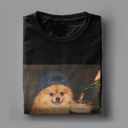 Pomeranian Drinking Beer T-Shirt