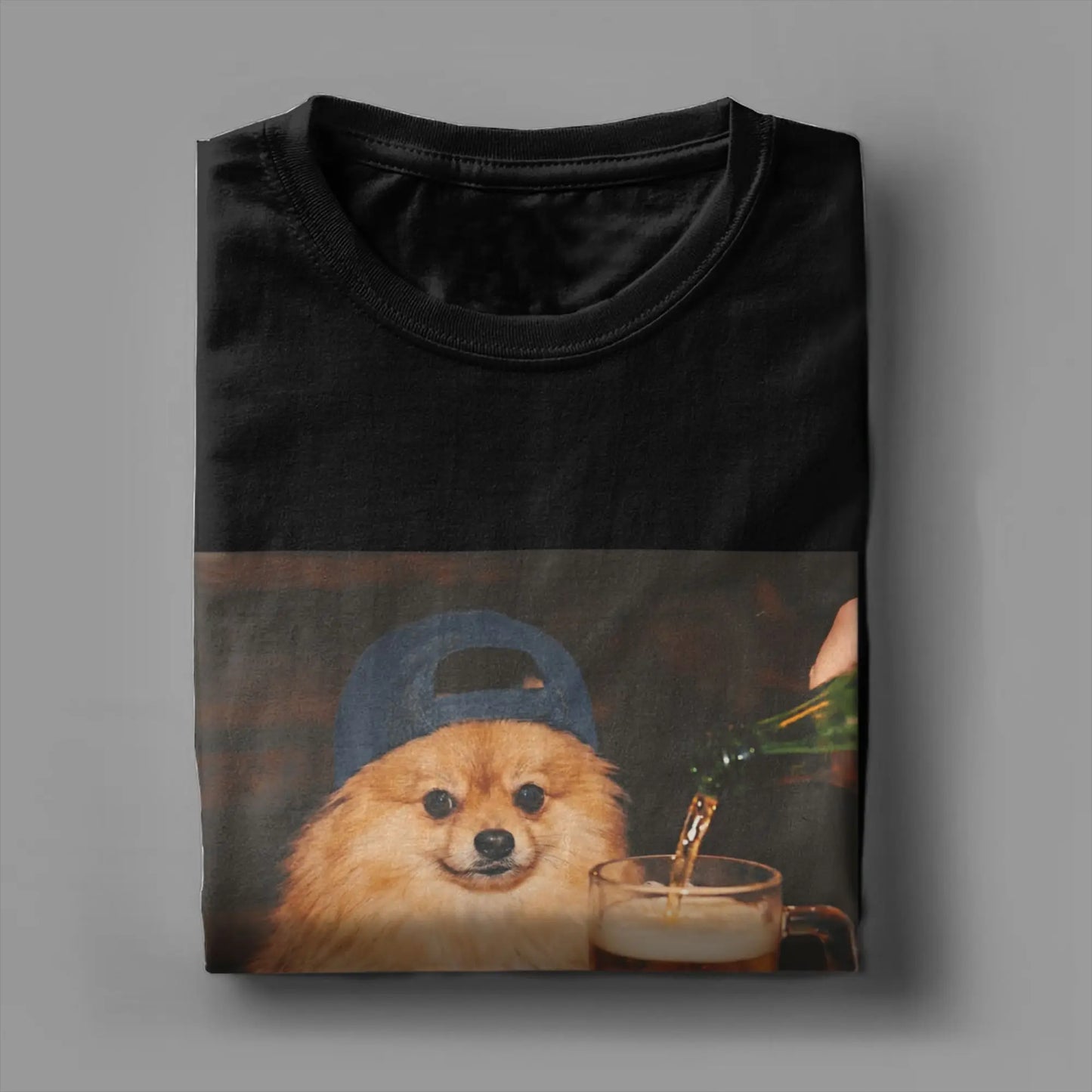 Pomeranian Drinking Beer T-Shirt