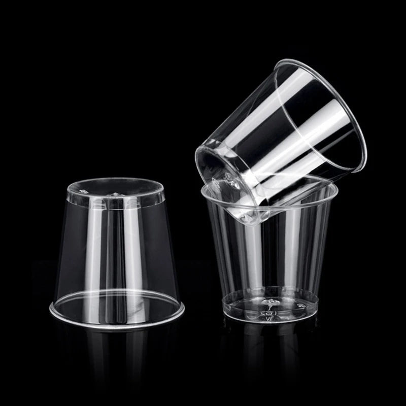 100 Pcs Reusable Plastic Shot Glasses