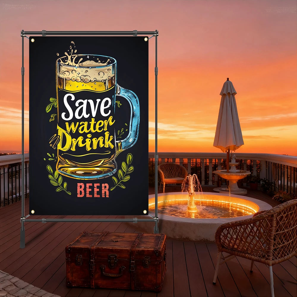 Save Water Drink Beer Flag