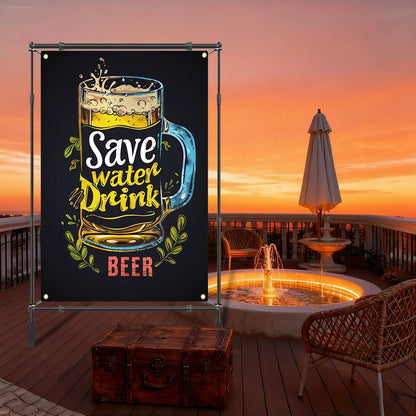 Save Water Drink Beer Flag