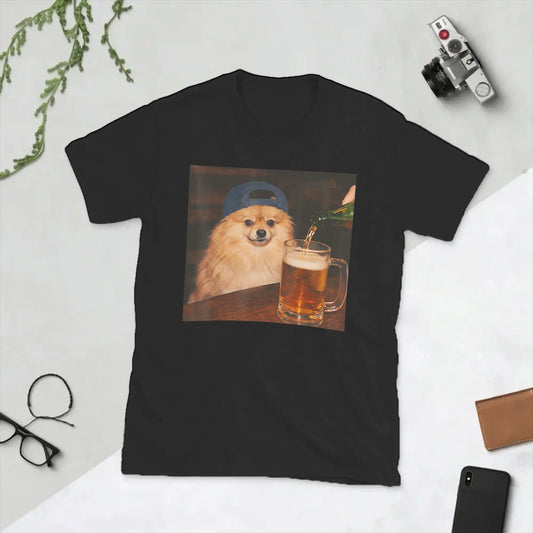 Pomeranian Drinking Beer T-Shirt