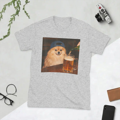 Pomeranian Drinking Beer T-Shirt