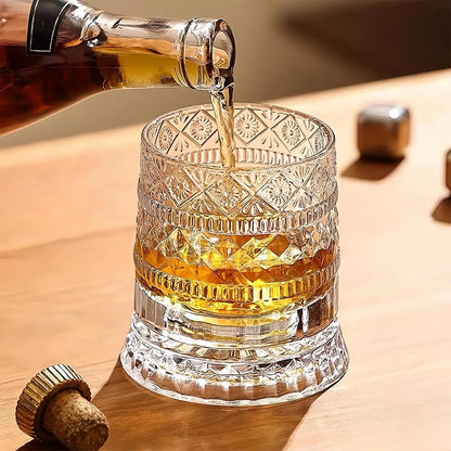 Rotating Whiskey Glass