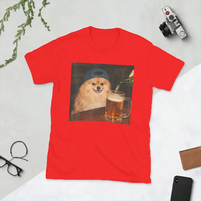 Pomeranian Drinking Beer T-Shirt