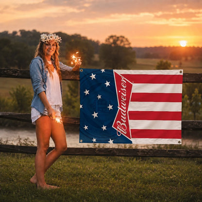 B-budweiserS Beer flag