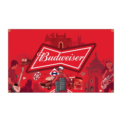 B-Budweisers Bud Racing Car Flag