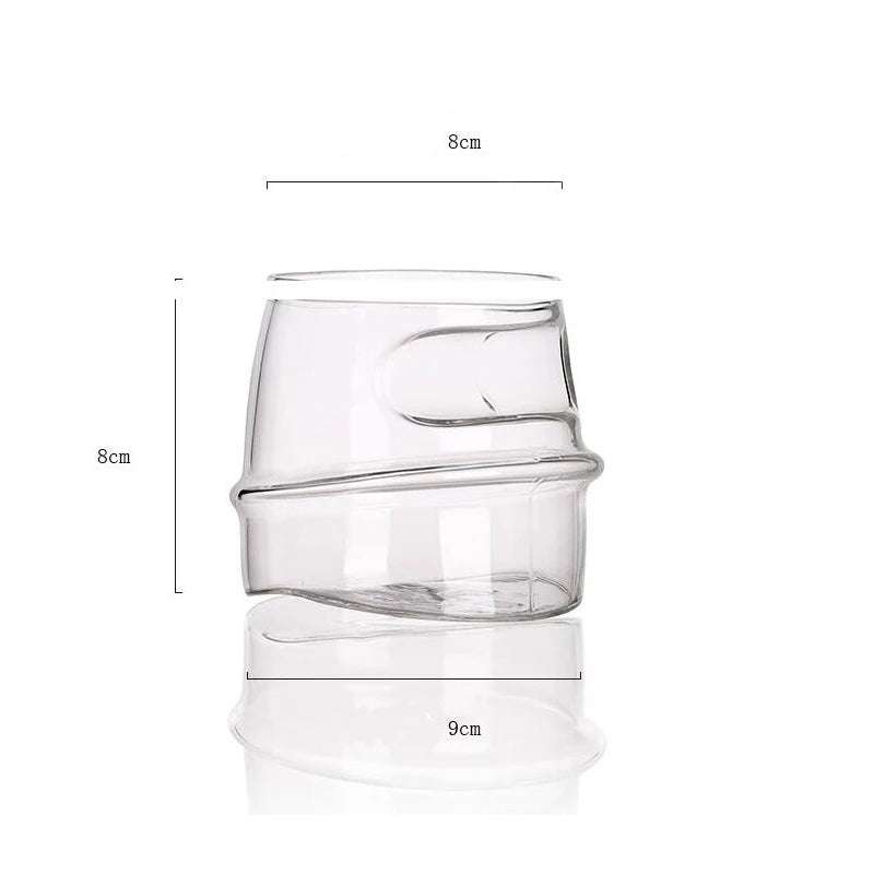 Whiskey Glass With Indented Cigar Rest