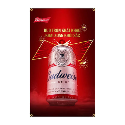 B-Budweisers Bud Racing Car Flag