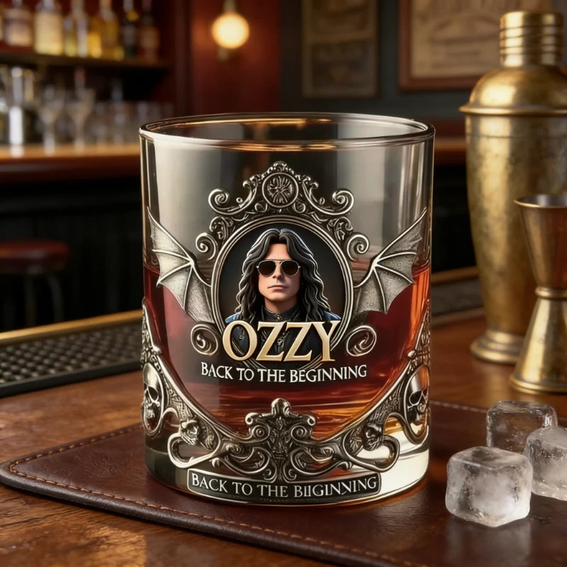 Ozzy Osbourne Rock Music Themed Whiskey Glass Barware Ideal Gift for Cocktail Lovers Fans' Choice for All Occasions
