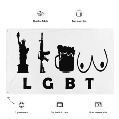 Funny American Liberty Flag