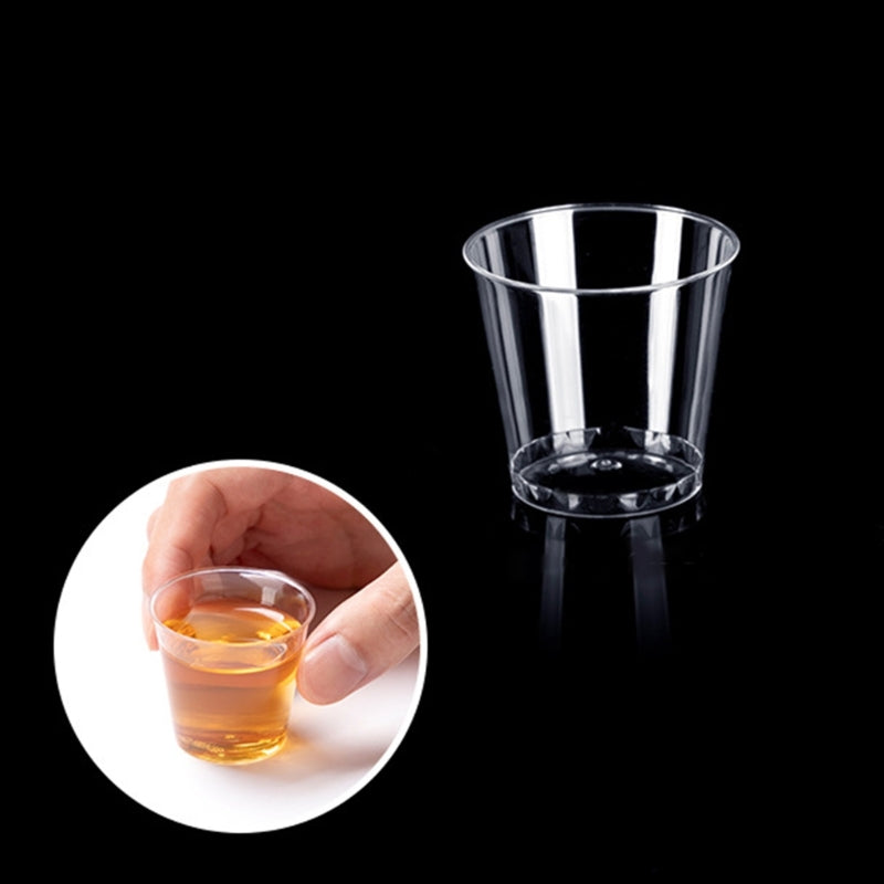 100 Pcs Reusable Plastic Shot Glasses
