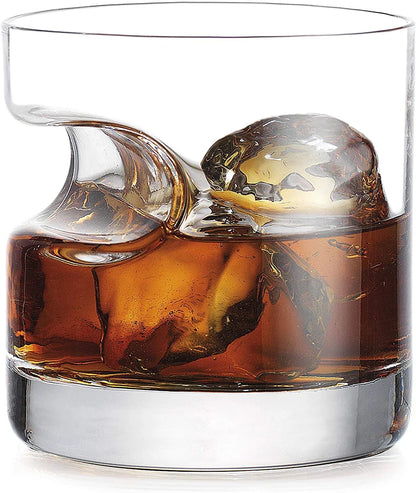 Whiskey Glass With Indented Cigar Rest