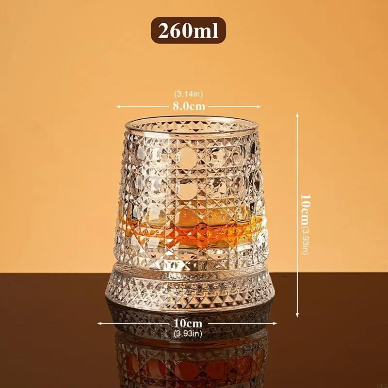 Elegant Rotating Whiskey Glass