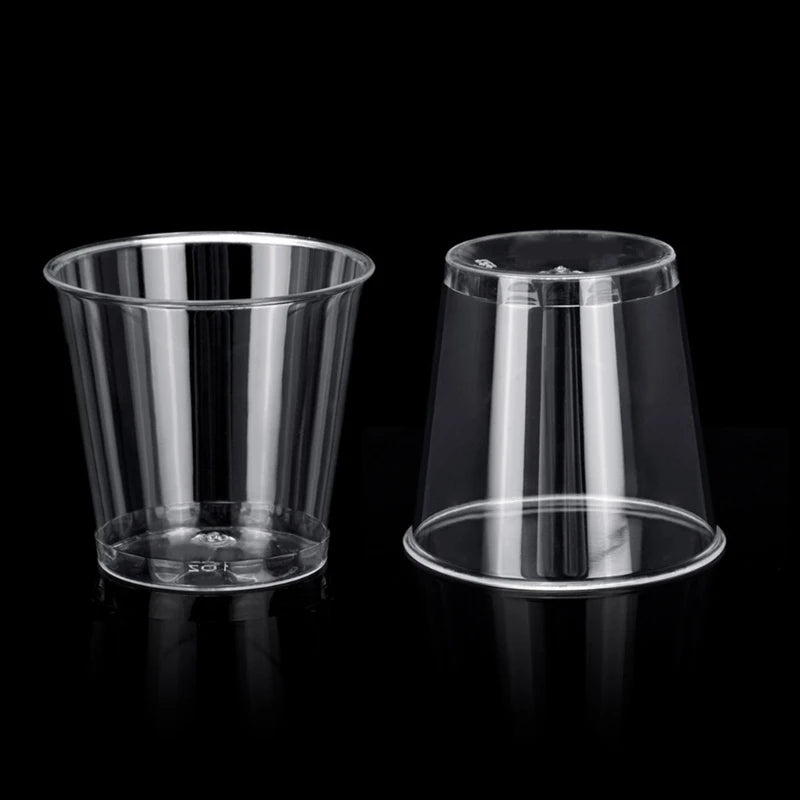 100 Pcs Reusable Plastic Shot Glasses